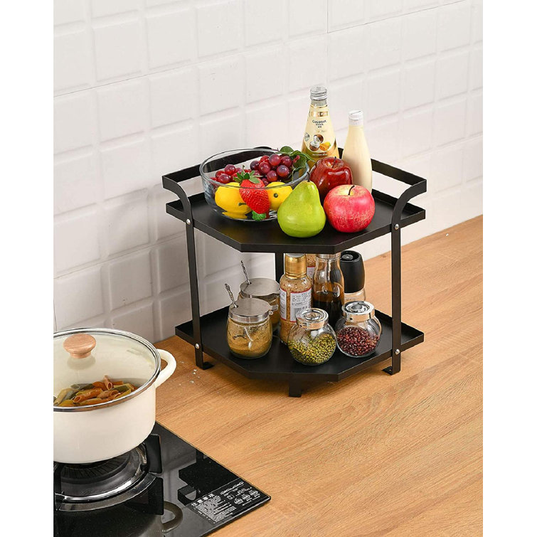 Prep & Savour 2Tier Kitchen Corner Organizer Counter Shelf,